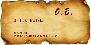 Orlik Bolda névjegykártya